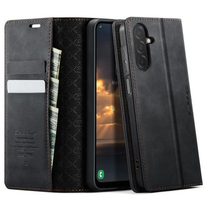 CaseMe 033 Calf Leather Lining Microfibre RFID Blocking Phone Case, For Galaxy S26+ 5G, For Galaxy S26 Ultra 5G, For Galaxy S26 5G, For Galaxy A57 5G, For Galaxy A37 5G, For Galaxy A27 5G, For Galaxy S25 FE 5G, For Samsung Galaxy Z Fold7 5G            ...