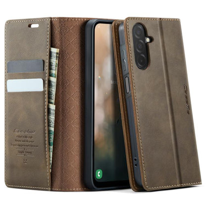 CaseMe 033 Calf Leather Lining Microfibre RFID Blocking Phone Case, For Galaxy S26+ 5G, For Galaxy S26 Ultra 5G, For Galaxy S26 5G, For Galaxy A57 5G, For Galaxy A37 5G, For Galaxy A27 5G, For Galaxy S25 FE 5G, For Samsung Galaxy Z Fold7 5G            ...