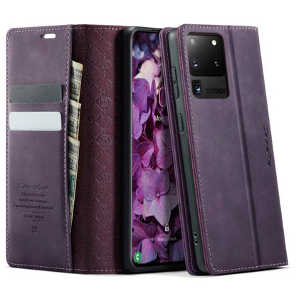 CaseMe 033 Calf Leather Lining Microfibre RFID Blocking Phone Case, For Samsung Galaxy S21 Ultra 5G, For Samsung Galaxy Note20 Ultra, For Samsung Galaxy S20 Ultra, For Samsung Galaxy S20, For Samsung Galaxy S20+, For Samsung Galaxy A51                 ...