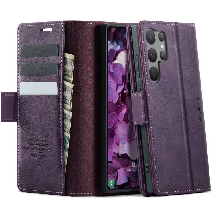 CaseMe 033 Calf Leather Lining Microfibre RFID Blocking Phone Case, For Samsung Galaxy A25, For Samsung Galaxy S23 FE 5G, For Samsung Galaxy A24 4G, For Samsung Galaxy A34 5G, For Samsung Galaxy A54, For Samsung Galaxy S23 Ultra 5G                     ...