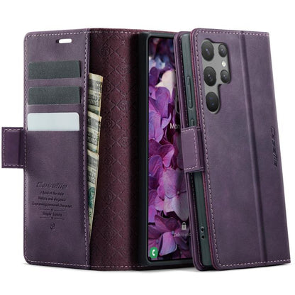 CaseMe 033 Calf Leather Lining Microfibre RFID Blocking Phone Case, For Samsung Galaxy A25, For Samsung Galaxy S23 FE 5G, For Samsung Galaxy A24 4G, For Samsung Galaxy A34 5G, For Samsung Galaxy A54, For Samsung Galaxy S23 Ultra 5G                     ...