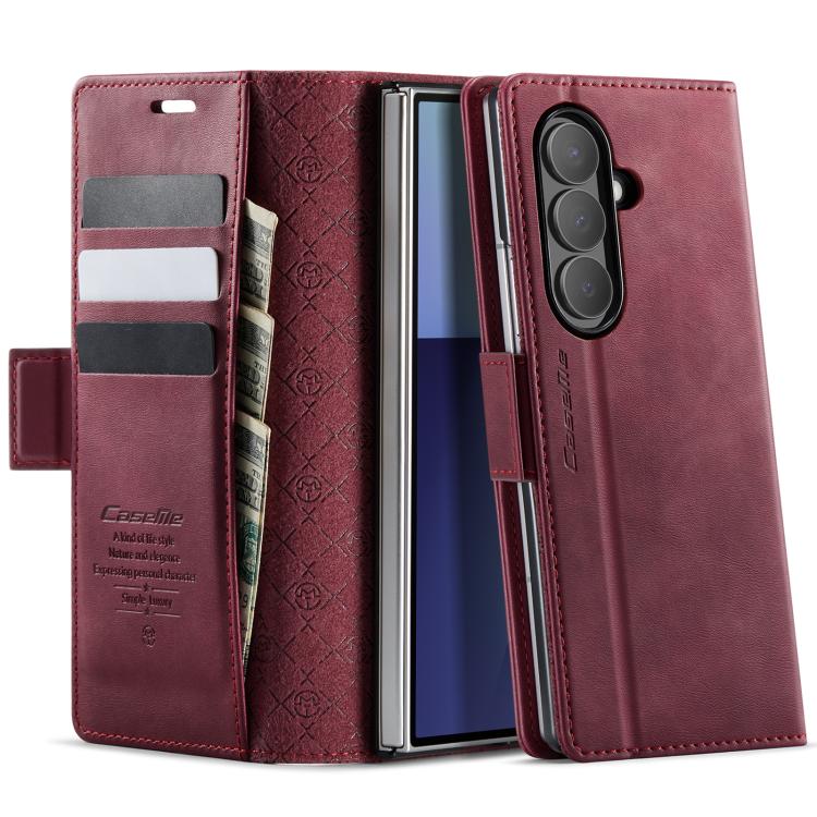 CaseMe 033 Calf Leather Lining Microfibre RFID Blocking Phone Case, For Galaxy S26+ 5G, For Galaxy S26 Ultra 5G, For Galaxy S26 5G, For Galaxy A57 5G, For Galaxy A37 5G, For Galaxy A27 5G, For Galaxy S25 FE 5G, For Samsung Galaxy Z Fold7 5G            ...