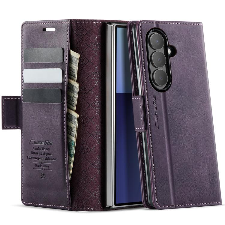 CaseMe 033 Calf Leather Lining Microfibre RFID Blocking Phone Case, For Galaxy S26+ 5G, For Galaxy S26 Ultra 5G, For Galaxy S26 5G, For Galaxy A57 5G, For Galaxy A37 5G, For Galaxy A27 5G, For Galaxy S25 FE 5G, For Samsung Galaxy Z Fold7 5G            ...