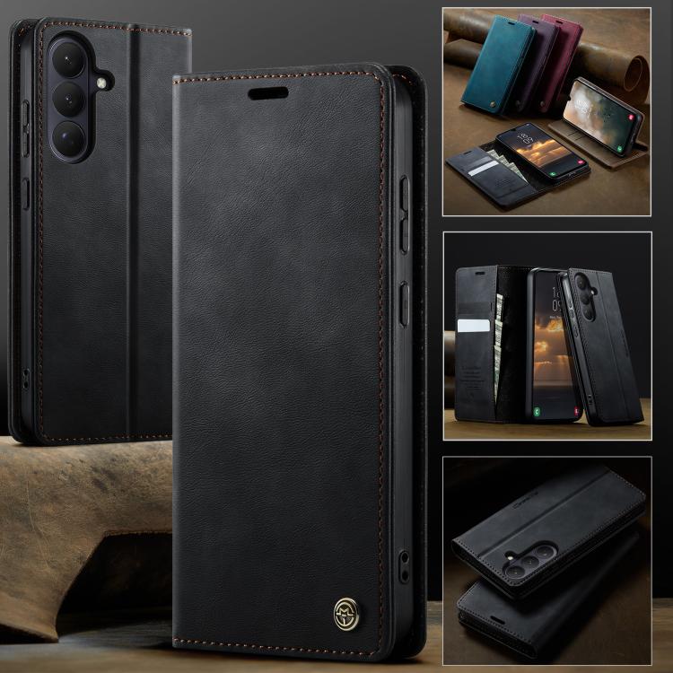 CaseMe 033 Calf Leather Lining Microfibre RFID Blocking Phone Case, For Galaxy S26+ 5G, For Galaxy S26 Ultra 5G, For Galaxy S26 5G, For Galaxy A57 5G, For Galaxy A37 5G, For Galaxy A27 5G, For Galaxy S25 FE 5G, For Samsung Galaxy Z Fold7 5G            ...