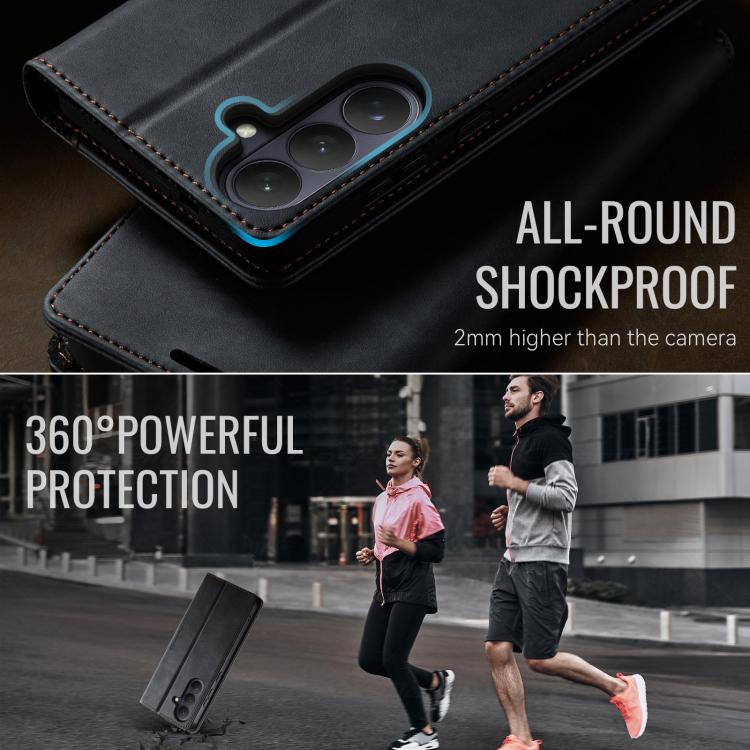CaseMe 033 Calf Leather Lining Microfibre RFID Blocking Phone Case, For Galaxy S26+ 5G, For Galaxy S26 Ultra 5G, For Galaxy S26 5G, For Galaxy A57 5G, For Galaxy A37 5G, For Galaxy A27 5G, For Galaxy S25 FE 5G, For Samsung Galaxy Z Fold7 5G            ...