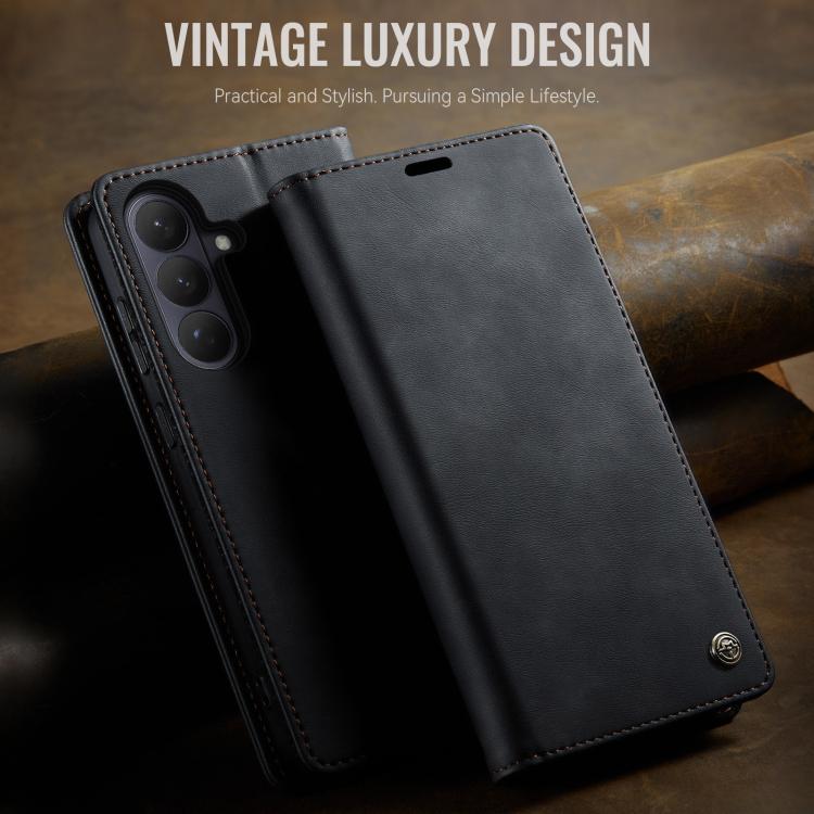 CaseMe 033 Calf Leather Lining Microfibre RFID Blocking Phone Case, For Galaxy S26+ 5G, For Galaxy S26 Ultra 5G, For Galaxy S26 5G, For Galaxy A57 5G, For Galaxy A37 5G, For Galaxy A27 5G, For Galaxy S25 FE 5G, For Samsung Galaxy Z Fold7 5G            ...