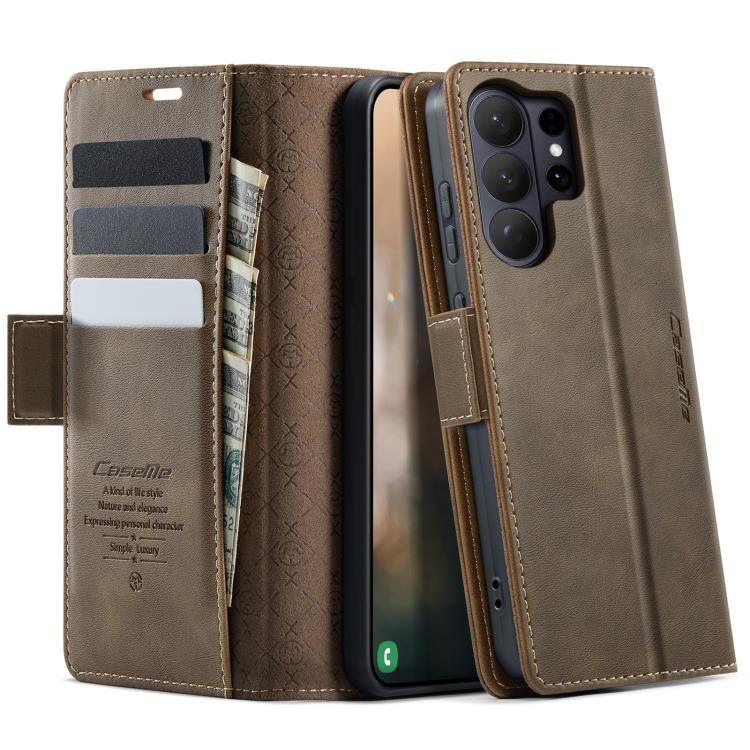 CaseMe 033 Calf Leather Lining Microfibre RFID Blocking Phone Case, For Galaxy S26+ 5G, For Galaxy S26 Ultra 5G, For Galaxy S26 5G, For Galaxy A57 5G, For Galaxy A37 5G, For Galaxy A27 5G, For Galaxy S25 FE 5G, For Samsung Galaxy Z Fold7 5G            ...