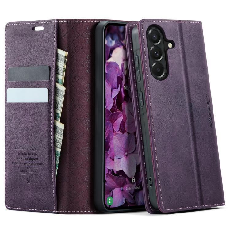 CaseMe 033 Calf Leather Lining Microfibre RFID Blocking Phone Case, For Galaxy S26+ 5G, For Galaxy S26 Ultra 5G, For Galaxy S26 5G, For Galaxy A57 5G, For Galaxy A37 5G, For Galaxy A27 5G, For Galaxy S25 FE 5G, For Samsung Galaxy Z Fold7 5G            ...