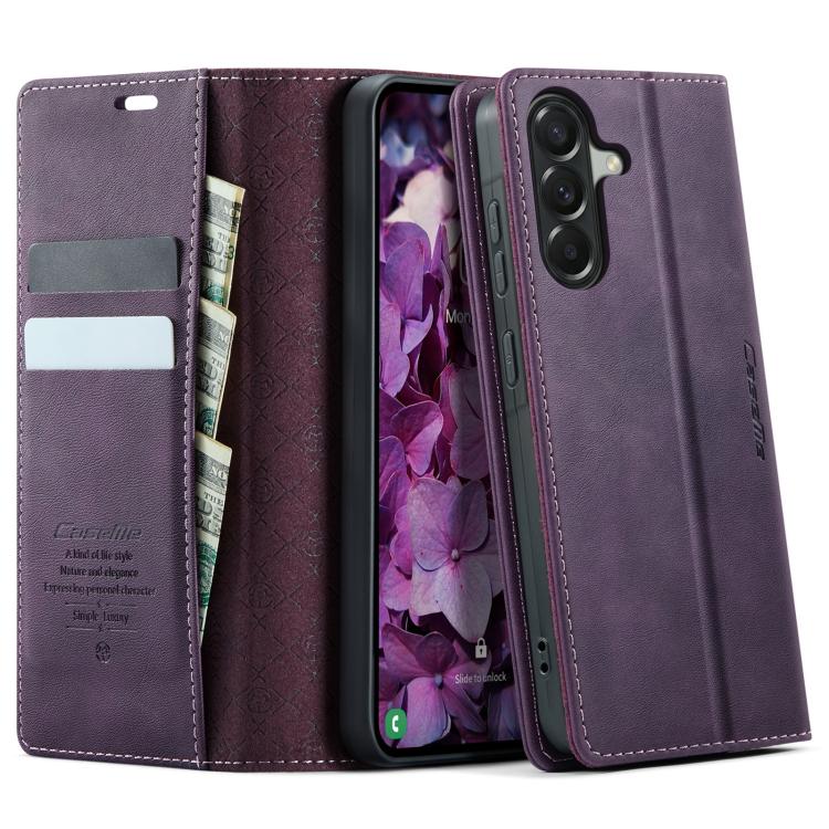 CaseMe 033 Calf Leather Lining Microfibre RFID Blocking Phone Case, For Galaxy S26+ 5G, For Galaxy S26 Ultra 5G, For Galaxy S26 5G, For Galaxy A57 5G, For Galaxy A37 5G, For Galaxy A27 5G, For Galaxy S25 FE 5G, For Samsung Galaxy Z Fold7 5G            ...