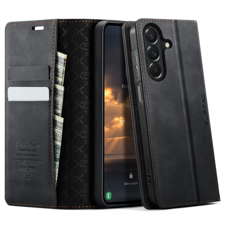 CaseMe 033 Calf Leather Lining Microfibre RFID Blocking Phone Case, For Galaxy S26+ 5G, For Galaxy S26 Ultra 5G, For Galaxy S26 5G, For Galaxy A57 5G, For Galaxy A37 5G, For Galaxy A27 5G, For Galaxy S25 FE 5G, For Samsung Galaxy Z Fold7 5G            ...