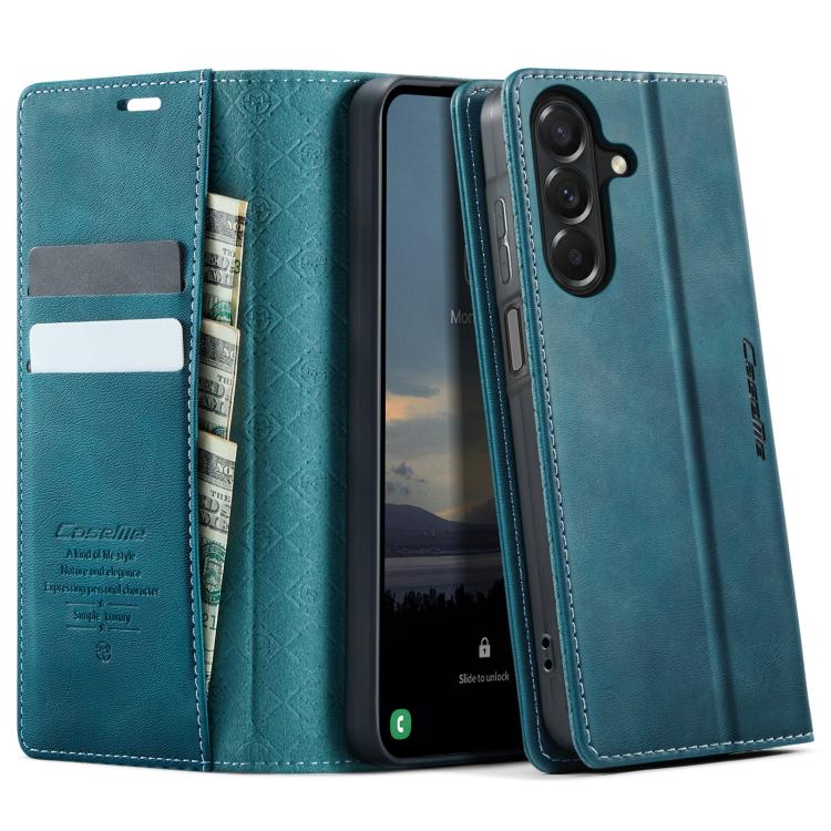 CaseMe 033 Calf Leather Lining Microfibre RFID Blocking Phone Case, For Galaxy S26+ 5G, For Galaxy S26 Ultra 5G, For Galaxy S26 5G, For Galaxy A57 5G, For Galaxy A37 5G, For Galaxy A27 5G, For Galaxy S25 FE 5G, For Samsung Galaxy Z Fold7 5G            ...