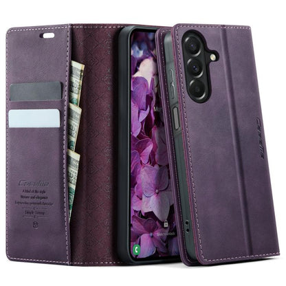 CaseMe 033 Calf Leather Lining Microfibre RFID Blocking Phone Case, For Galaxy S26+ 5G, For Galaxy S26 Ultra 5G, For Galaxy S26 5G, For Galaxy A57 5G, For Galaxy A37 5G, For Galaxy A27 5G, For Galaxy S25 FE 5G, For Samsung Galaxy Z Fold7 5G            ...
