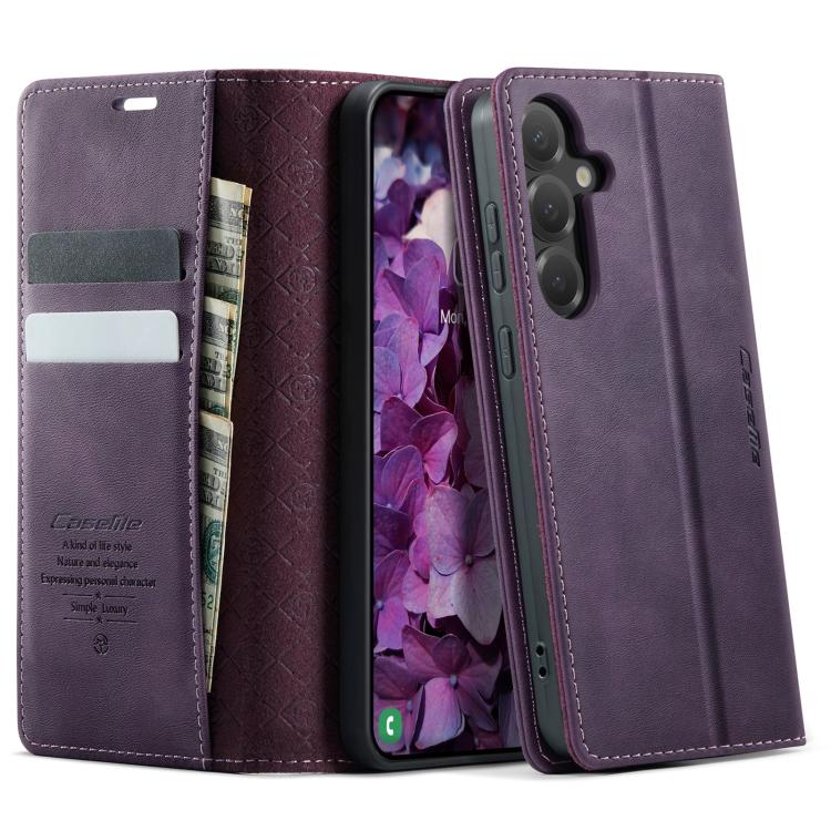 CaseMe 033 Calf Leather Lining Microfibre RFID Blocking Phone Case, For Galaxy S26 FE 5G, For Galaxy Z Flip8 5G, For Galaxy S26+ 5G, For Galaxy S26 Ultra 5G, For Galaxy S26 5G, For Galaxy A57 5G, For Galaxy A37 5G, For Galaxy A27 5G, For Galaxy S25 FE ...