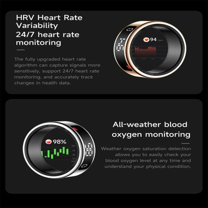 SY01 SIZE 8 Smart Ring, Support Heart Rate / Blood Oxygen / Sleep Monitoring / Multiple Sport Modes