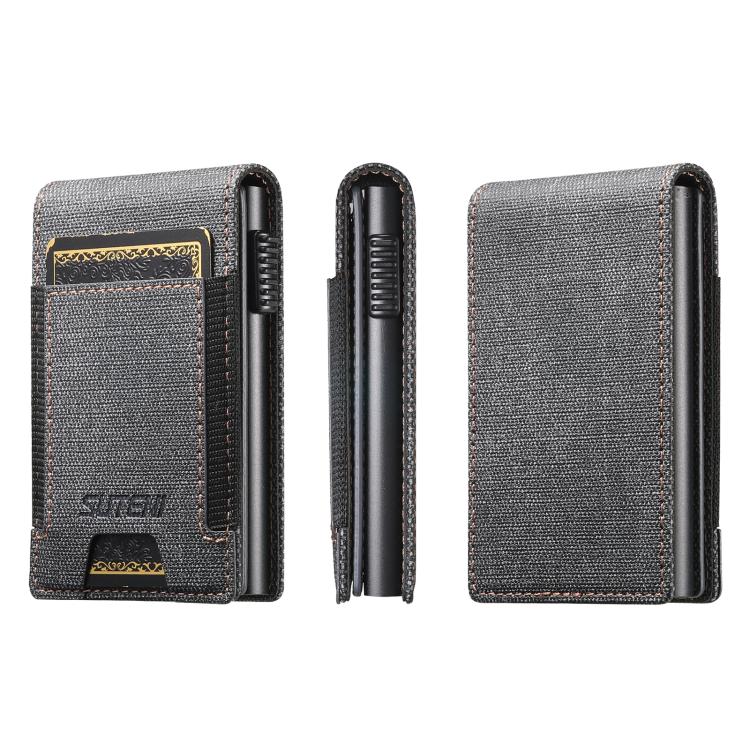 The Suteni denim pattern button automatically pops out the elastic band card box