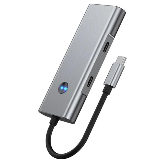 2426 One-Key Screen Off Type-C to 2 x USB3.2, HD, PD100W, 2 x USB-C3.2 HUB, 2426