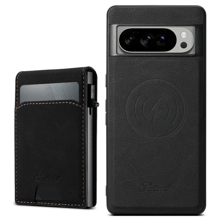 Suteni H19 Litchi Grain 2-in-1 Removable Card Box Back Phone Case, For Google Pixel 11 Pro XL, For Google Pixel 11, For Google Pixel 11 Pro, For Google Pixel 10 Pro XL, For Google Pixel 10 Pro, For Google Pixel 10, For Google Pixel 9 Pro XL            ...