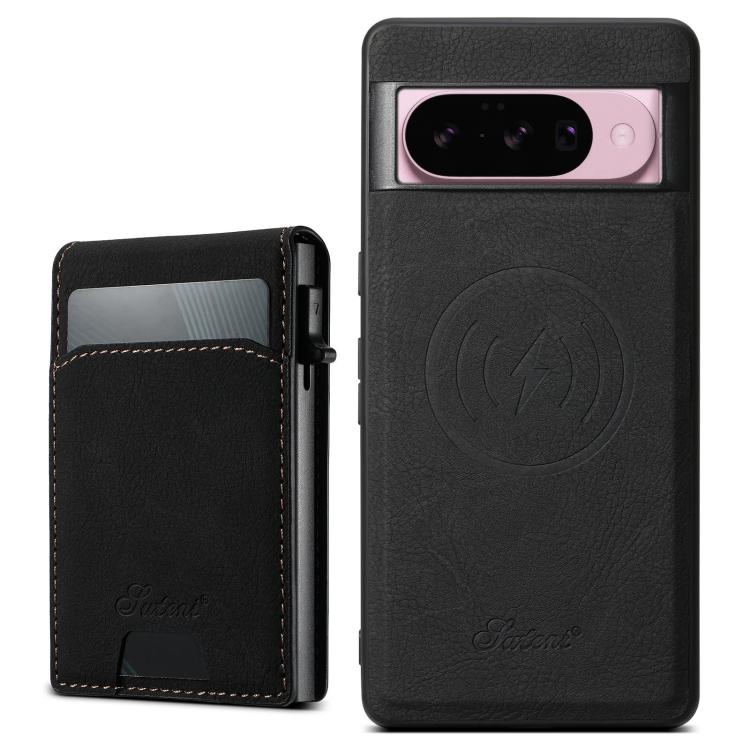 Suteni H19 Litchi Grain 2-in-1 Removable Card Box Back Phone Case, For Google Pixel 11 Pro XL, For Google Pixel 11, For Google Pixel 11 Pro, For Google Pixel 10 Pro XL, For Google Pixel 10 Pro, For Google Pixel 10, For Google Pixel 9 Pro XL            ...