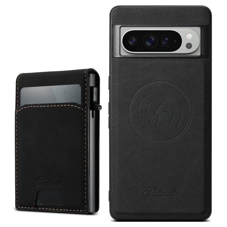 Suteni H19 Litchi Grain 2-in-1 Removable Card Box Back Phone Case, For Google Pixel 11 Pro XL, For Google Pixel 11, For Google Pixel 11 Pro, For Google Pixel 10 Pro XL, For Google Pixel 10 Pro, For Google Pixel 10, For Google Pixel 9 Pro XL            ...