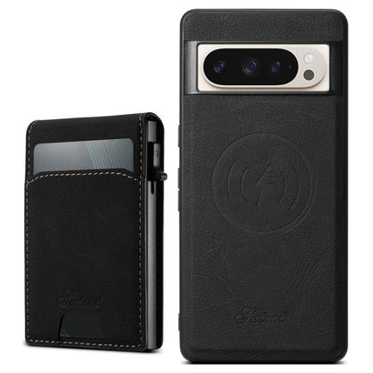 Suteni H19 Litchi Grain 2-in-1 Removable Card Box Back Phone Case, For Google Pixel 11 Pro XL, For Google Pixel 11, For Google Pixel 11 Pro, For Google Pixel 10 Pro XL, For Google Pixel 10 Pro, For Google Pixel 10, For Google Pixel 9 Pro XL            ...