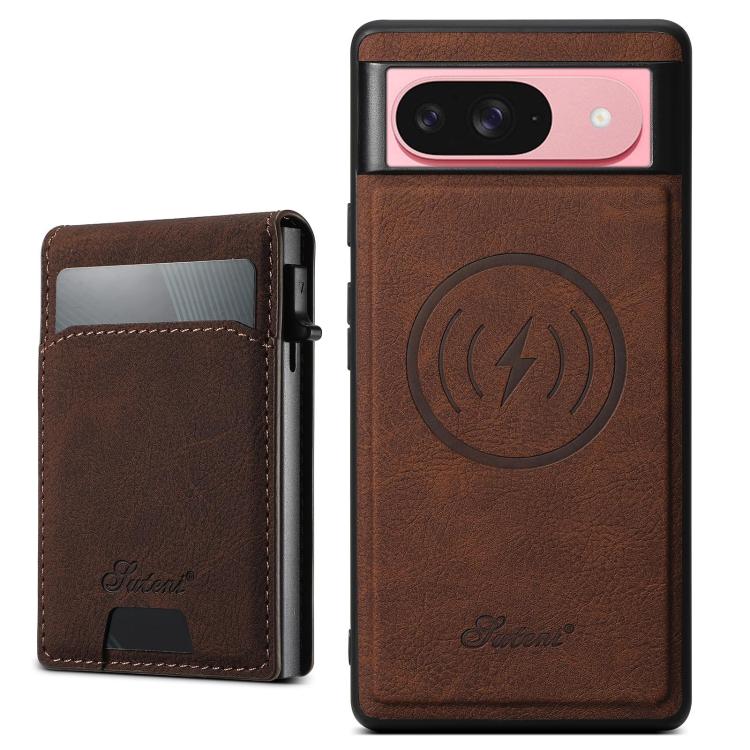 Suteni H19 Litchi Grain 2-in-1 Removable Card Box Back Phone Case, For Google Pixel 11 Pro XL, For Google Pixel 11, For Google Pixel 11 Pro, For Google Pixel 10 Pro XL, For Google Pixel 10 Pro, For Google Pixel 10, For Google Pixel 9 Pro XL            ...