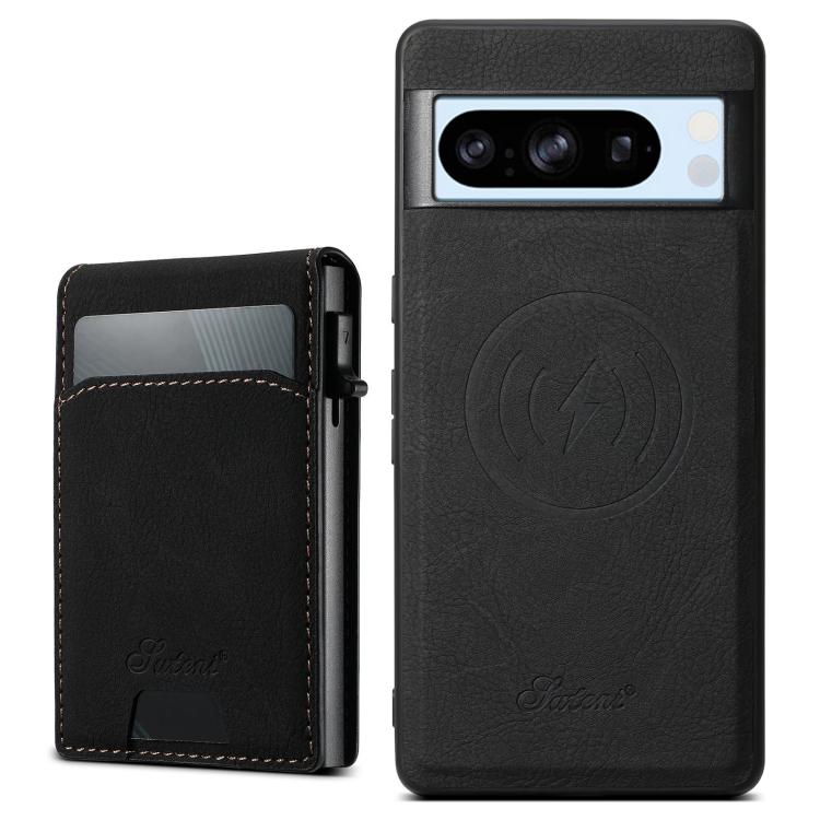 Suteni H19 Litchi Grain 2-in-1 Removable Card Box Back Phone Case, For Google Pixel 11 Pro XL, For Google Pixel 11, For Google Pixel 11 Pro, For Google Pixel 10 Pro XL, For Google Pixel 10 Pro, For Google Pixel 10, For Google Pixel 9 Pro XL            ...