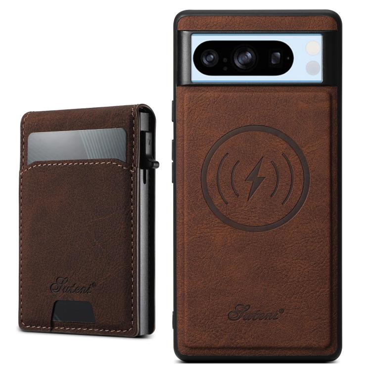 Suteni H19 Litchi Grain 2-in-1 Removable Card Box Back Phone Case, For Google Pixel 11 Pro XL, For Google Pixel 11, For Google Pixel 11 Pro, For Google Pixel 10 Pro XL, For Google Pixel 10 Pro, For Google Pixel 10, For Google Pixel 9 Pro XL            ...