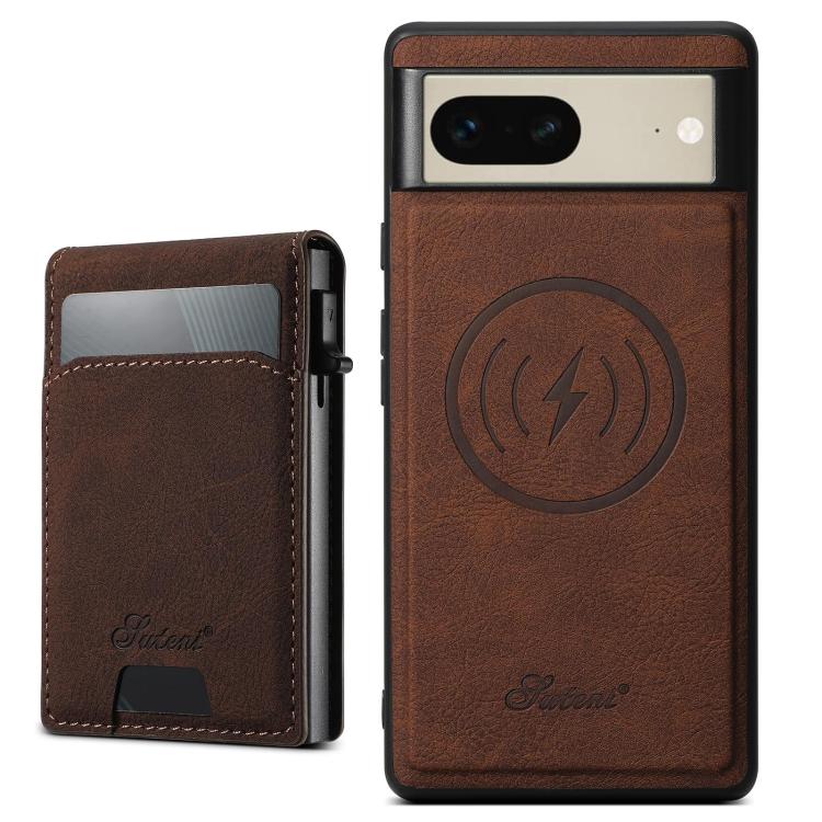 Suteni H19 Litchi Grain 2-in-1 Removable Card Box Back Phone Case, For Google Pixel 11 Pro XL, For Google Pixel 11, For Google Pixel 11 Pro, For Google Pixel 10 Pro XL, For Google Pixel 10 Pro, For Google Pixel 10, For Google Pixel 9 Pro XL            ...