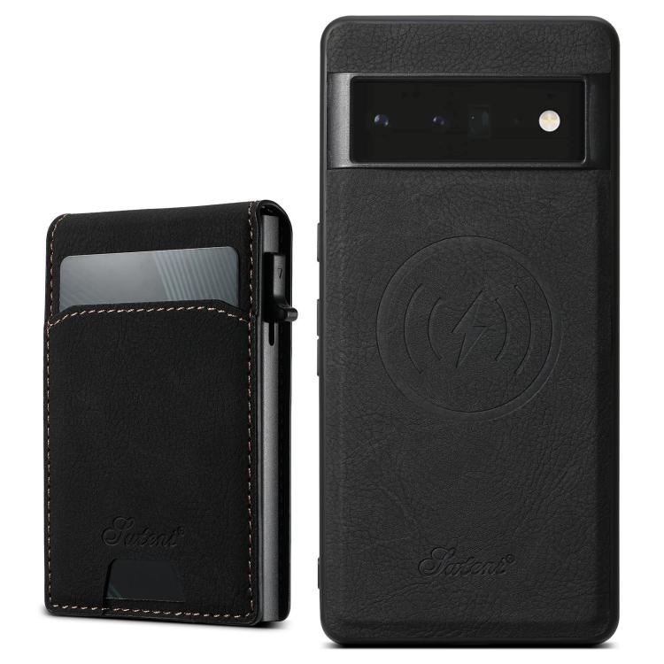 Suteni H19 Litchi Grain 2-in-1 Removable Card Box Back Phone Case, For Google Pixel 11 Pro XL, For Google Pixel 11, For Google Pixel 11 Pro, For Google Pixel 10 Pro XL, For Google Pixel 10 Pro, For Google Pixel 10, For Google Pixel 9 Pro XL            ...