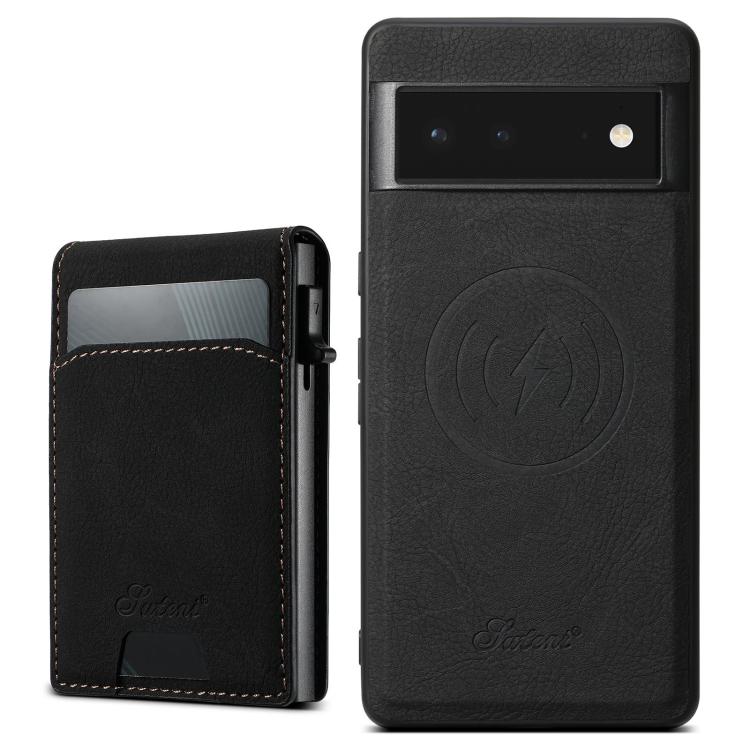 Suteni H19 Litchi Grain 2-in-1 Removable Card Box Back Phone Case, For Google Pixel 11 Pro XL, For Google Pixel 11, For Google Pixel 11 Pro, For Google Pixel 10 Pro XL, For Google Pixel 10 Pro, For Google Pixel 10, For Google Pixel 9 Pro XL            ...