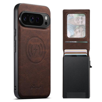 Suteni H19 Litchi Grain 2-in-1 Removable Card Box Back Phone Case, For Google Pixel 11 Pro XL, For Google Pixel 11, For Google Pixel 11 Pro, For Google Pixel 10 Pro XL, For Google Pixel 10 Pro, For Google Pixel 10, For Google Pixel 9 Pro XL            ...