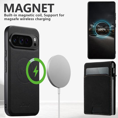 Suteni H19 Litchi Grain 2-in-1 Removable Card Box Back Phone Case, For Google Pixel 11 Pro XL, For Google Pixel 11, For Google Pixel 11 Pro, For Google Pixel 10 Pro XL, For Google Pixel 10 Pro, For Google Pixel 10, For Google Pixel 9 Pro XL            ...