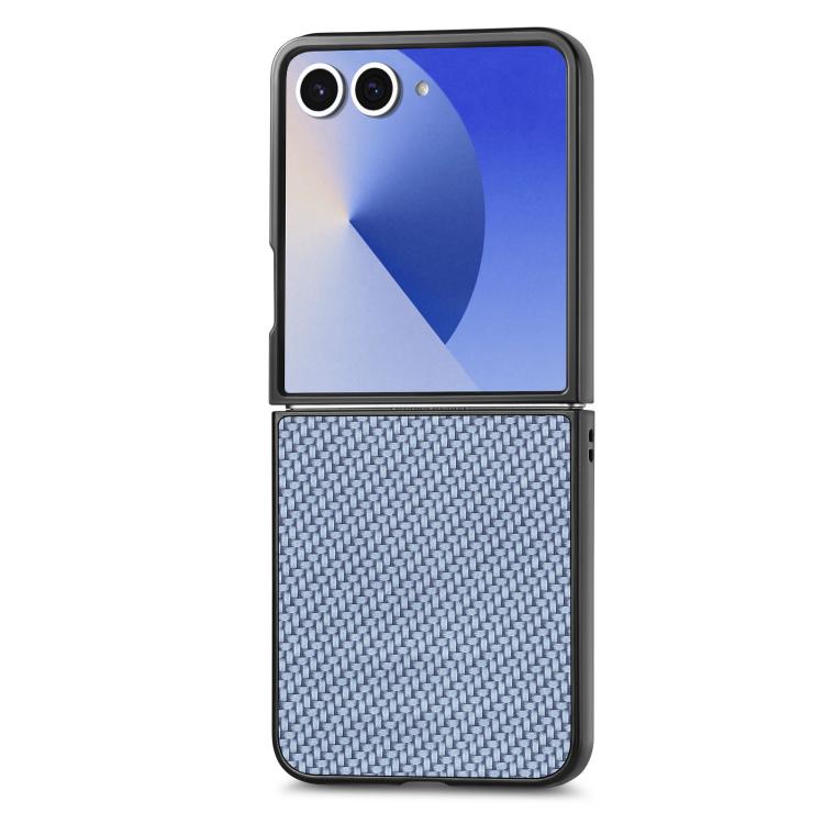 Carbon Fiber Texture Leather Back Phone Case, For Galaxy Z Flip8 5G, For Galaxy Z Flip7 5G