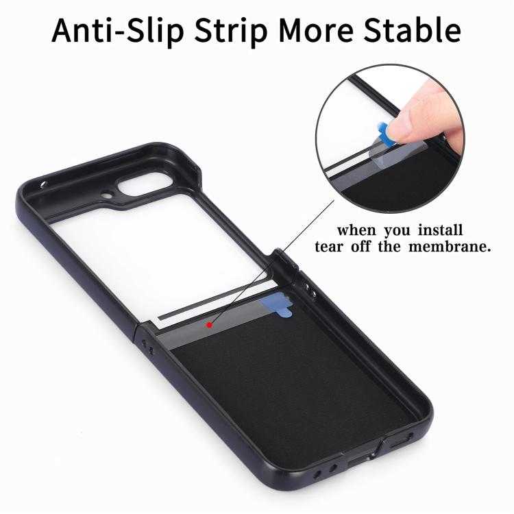 Carbon Fiber Texture Leather Back Phone Case, For Galaxy Z Flip8 5G, For Galaxy Z Flip7 5G