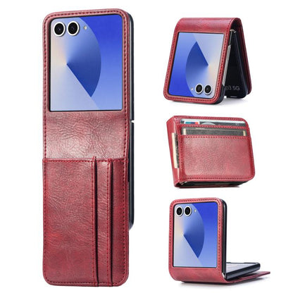 Vertical Flip Card Slot Leather Phone Case, For Galaxy Z Flip8 5G, For Galaxy Z Flip7 5G