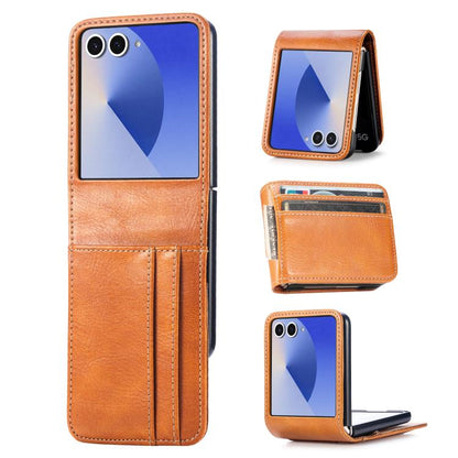 Vertical Flip Card Slot Leather Phone Case, For Galaxy Z Flip8 5G, For Galaxy Z Flip7 5G