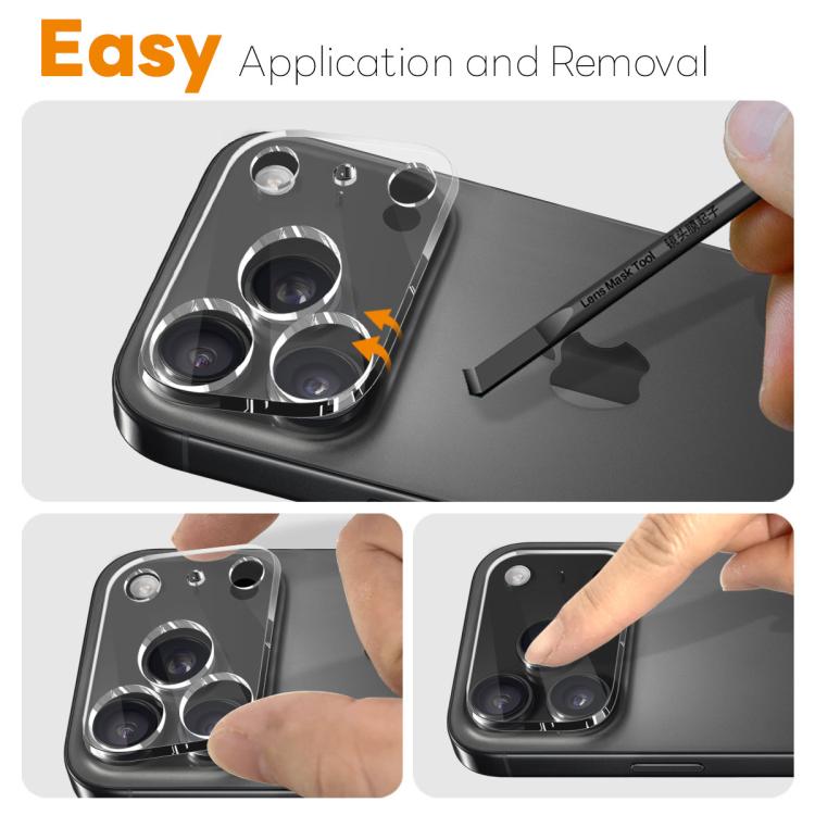 2pcs NORTHJO Camera Lens Protector 3D HD Tempered Glass Film