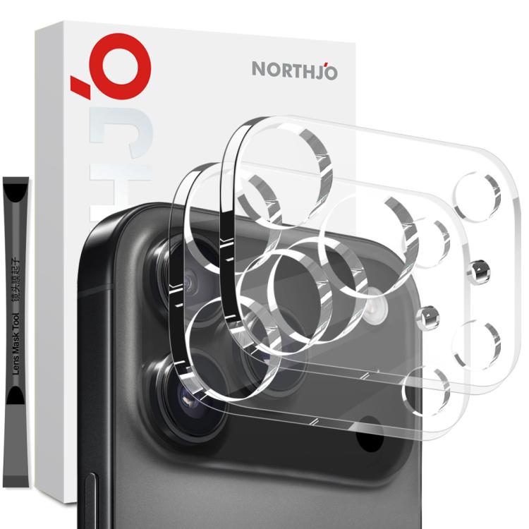 2 St. NORTHJO Kameraobjektivschutz 3D HD Gehärtete Glasfolie, für iPhone 17 Pro Max, für iPhone 17 Pro, für iPhone 17, für iPhone Air