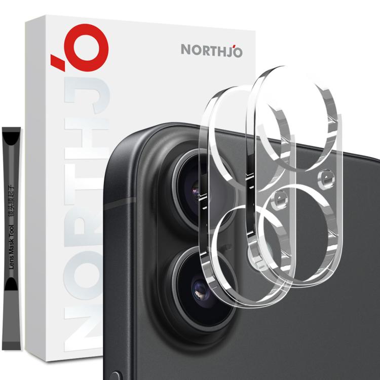 2 St. NORTHJO Kameraobjektivschutz 3D HD Gehärtete Glasfolie, für iPhone 17 Pro Max, für iPhone 17 Pro, für iPhone 17, für iPhone Air