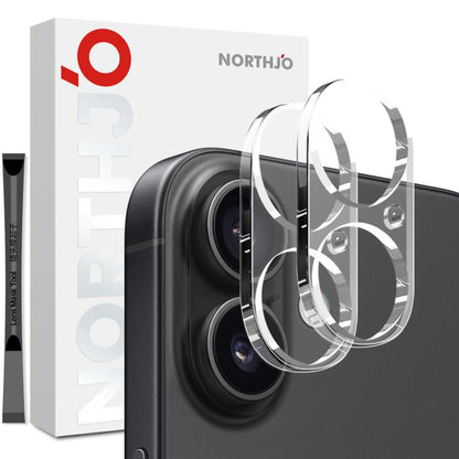2 St. NORTHJO Kameraobjektivschutz 3D HD Gehärtete Glasfolie, für iPhone 17 Pro Max, für iPhone 17 Pro, für iPhone 17, für iPhone Air