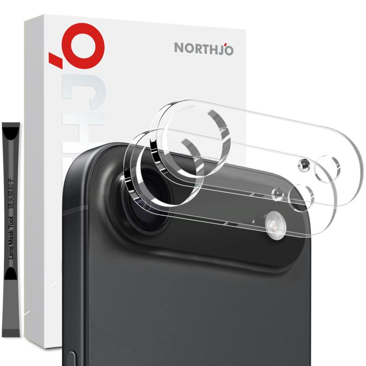 2 St. NORTHJO Kameraobjektivschutz 3D HD Gehärtete Glasfolie, für iPhone 17 Pro Max, für iPhone 17 Pro, für iPhone 17, für iPhone Air