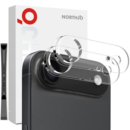 2 St. NORTHJO Kameraobjektivschutz 3D HD Gehärtete Glasfolie, für iPhone 17 Pro Max, für iPhone 17 Pro, für iPhone 17, für iPhone Air