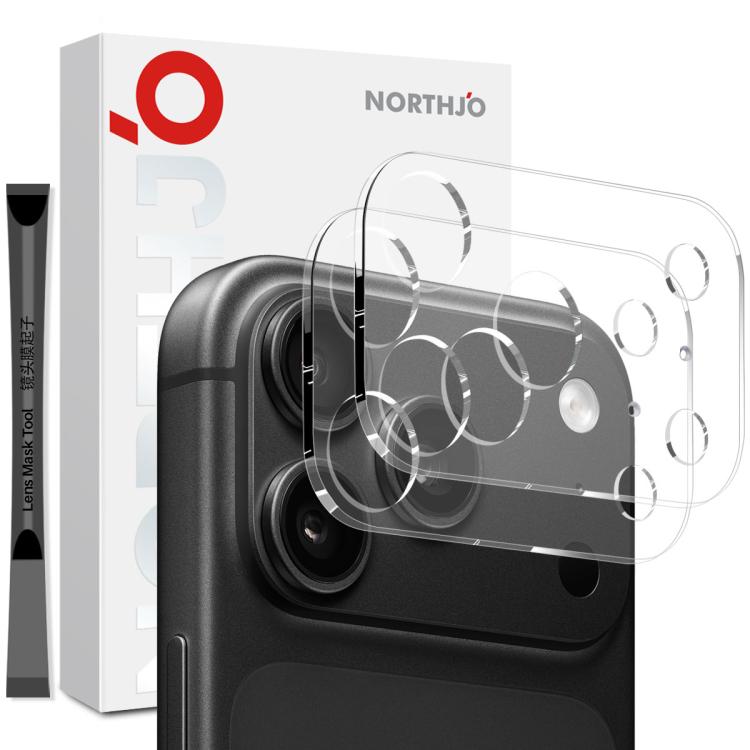 2 St. NORTHJO Kameraobjektivschutz 3D HD Gehärtete Glasfolie, für iPhone 17 Pro Max, für iPhone 17 Pro, für iPhone 17, für iPhone Air