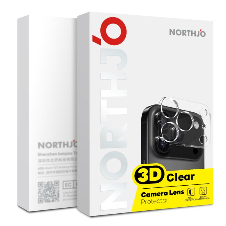 2 St. NORTHJO Kameraobjektivschutz 3D HD Gehärtete Glasfolie, für iPhone 17 Pro Max, für iPhone 17 Pro, für iPhone 17, für iPhone Air