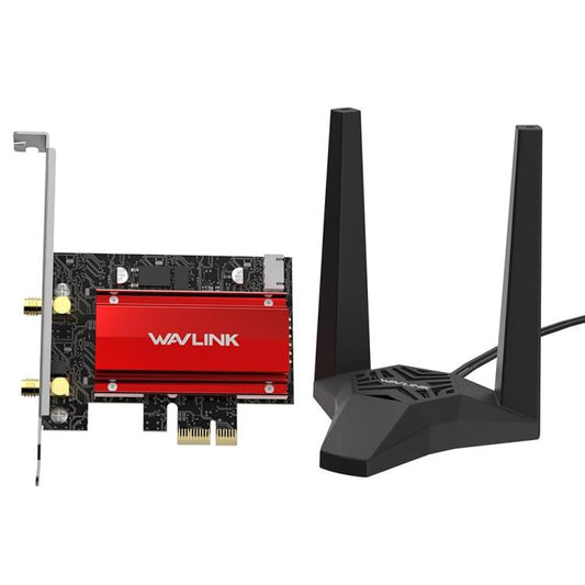 WAVLINK WN685BE3-A Tri-Band BE200 Wireless Adapter Desktop PC WiFi 7 BE8800 Pcie Card, WN685BE3-A