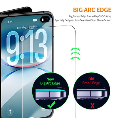 ENKAY Thickened Glue No White Edge 9H Big Arc Edge High Aluminum-silicon Tempered Glass Film, For iPhone Fold Outer Screen, For iPhone 18 Pro, For iPhone 18 Pro Max, For iPhone 17, For iPhone Air, For iPhone 17 Pro, For iPhone 17 Pro Max