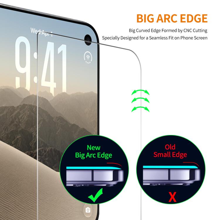 ENKAY Thickened Glue No White Edge 9H Big Arc Edge High Aluminum-silicon Tempered Glass Film, For iPhone Duo Outer Screen, For iPhone 18 Pro, For iPhone 18 Pro Max, For iPhone 17 Pro Max, For iPhone 17 Pro, For iPhone 17, For iPhone Air
