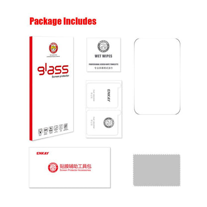 ENKAY Thickened Glue No White Edge 9H Big Arc Edge High Aluminum-silicon Tempered Glass Film, For iPhone Fold Outer Screen, For iPhone 18 Pro, For iPhone 18 Pro Max, For iPhone 17, For iPhone Air, For iPhone 17 Pro, For iPhone 17 Pro Max