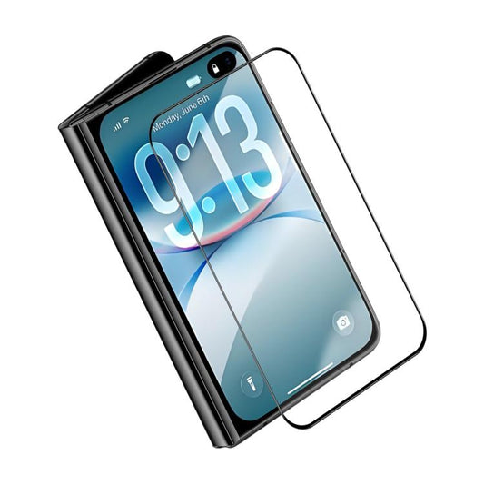 ENKAY Film en Verre Trempé Épaissi sans Bord Blanc Haute Teneur en Aluminium-silicium, Pour iPhone 17 Pro Max, Pour iPhone 17 Pro, Pour iPhone 17, Pour iPhone Air