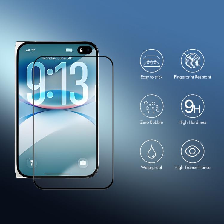 ENKAY Thickened Glue No White Edge High Aluminum-silicon Tempered Glass Film, For iPhone Fold Outer Screen, For iPhone 18 Pro, For iPhone 18 Pro Max, For iPhone 17 Pro Max, For iPhone 17 Pro, For iPhone 17, For iPhone Air